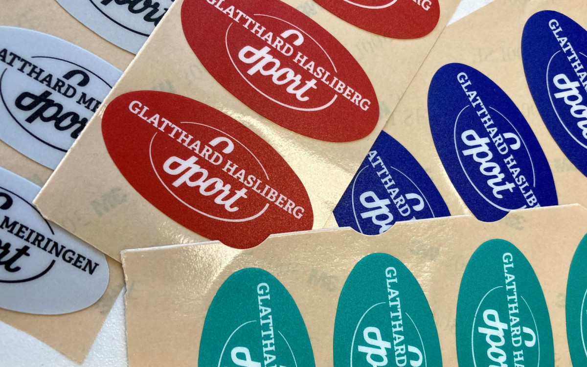 Firmenetiketten und Werbeetiketten